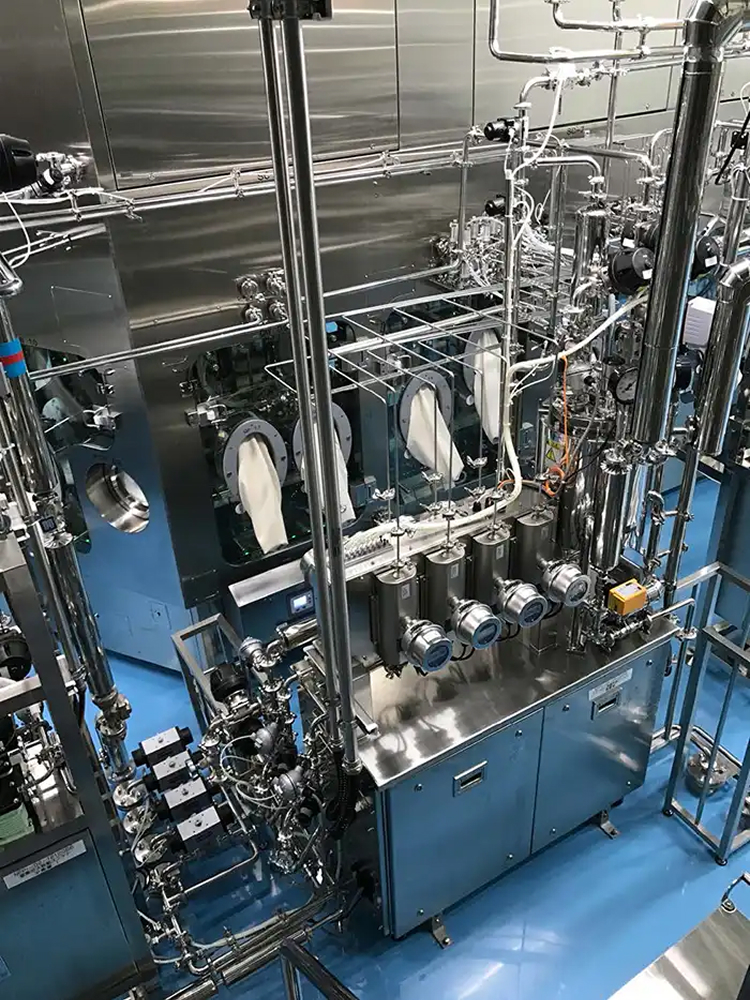 マスフロー充填ユニット～ピュアテック社製アイソレーター接続 イメージ図